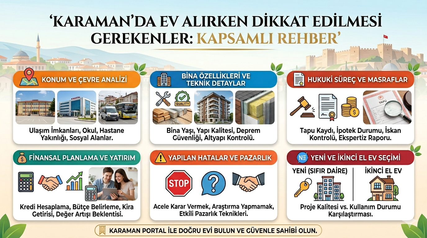 Karaman’da Ev Alırken Dikkat Edilmesi Gerekenler