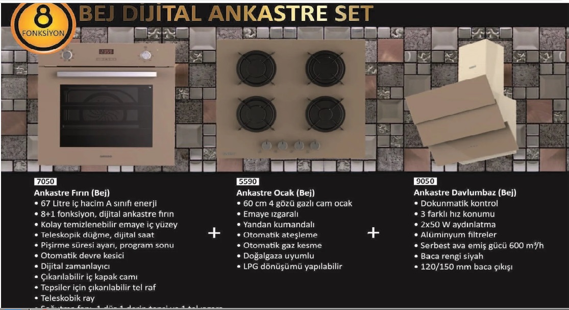 GOSSO BEJ ANKASTRE SET